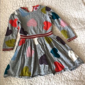 Mini Boden fluttering hearts dress size 3-4 YR